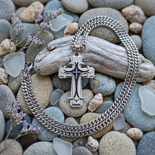Panzerkette mit kreuz - mit,