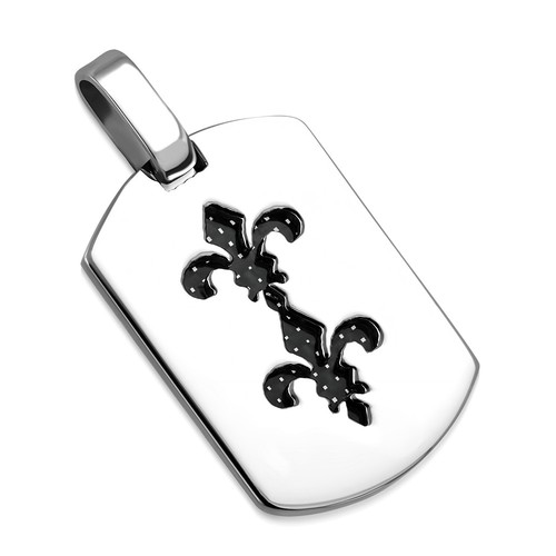 Anhänger edelstahl carbon - anhänger,
