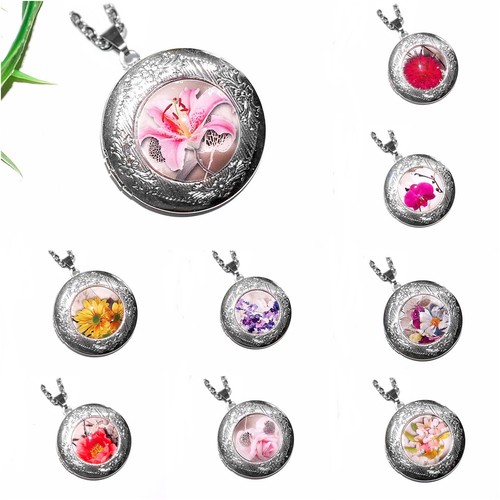 Blumen medaillon silber foto - blumen,